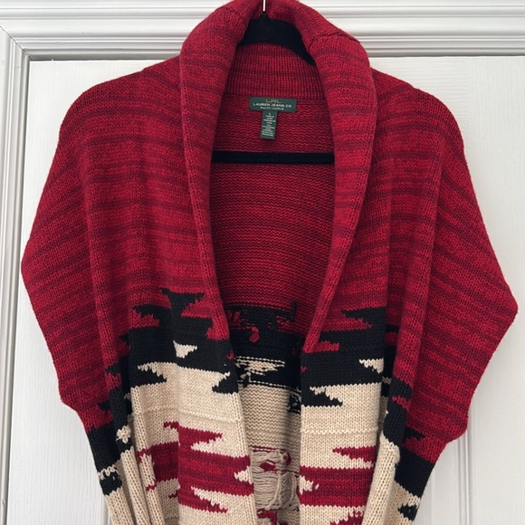 Ralph Lauren Jeans Co. Vintage Rare Southwestern Aztec Sweater Vest Cardigan - Picture 5 of 16